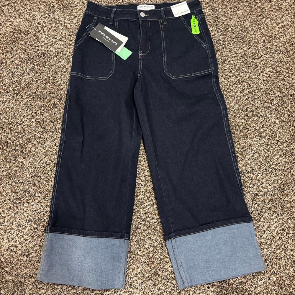 MARC NEW YORK wide-leg featuring front patch pockets, woman’s size 10P